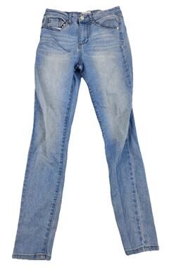 Love Streak Skinny Jeans Juniors 7 Blue Light Wash Slim Stretch Denim Mid Rise